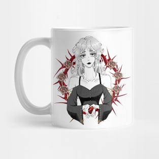 Young Woman with a Human Heart Mug